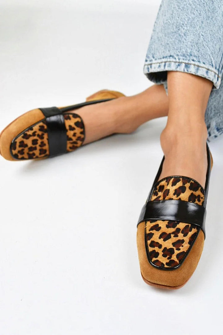 Belle™ | Mocasín Leopardo Marrón