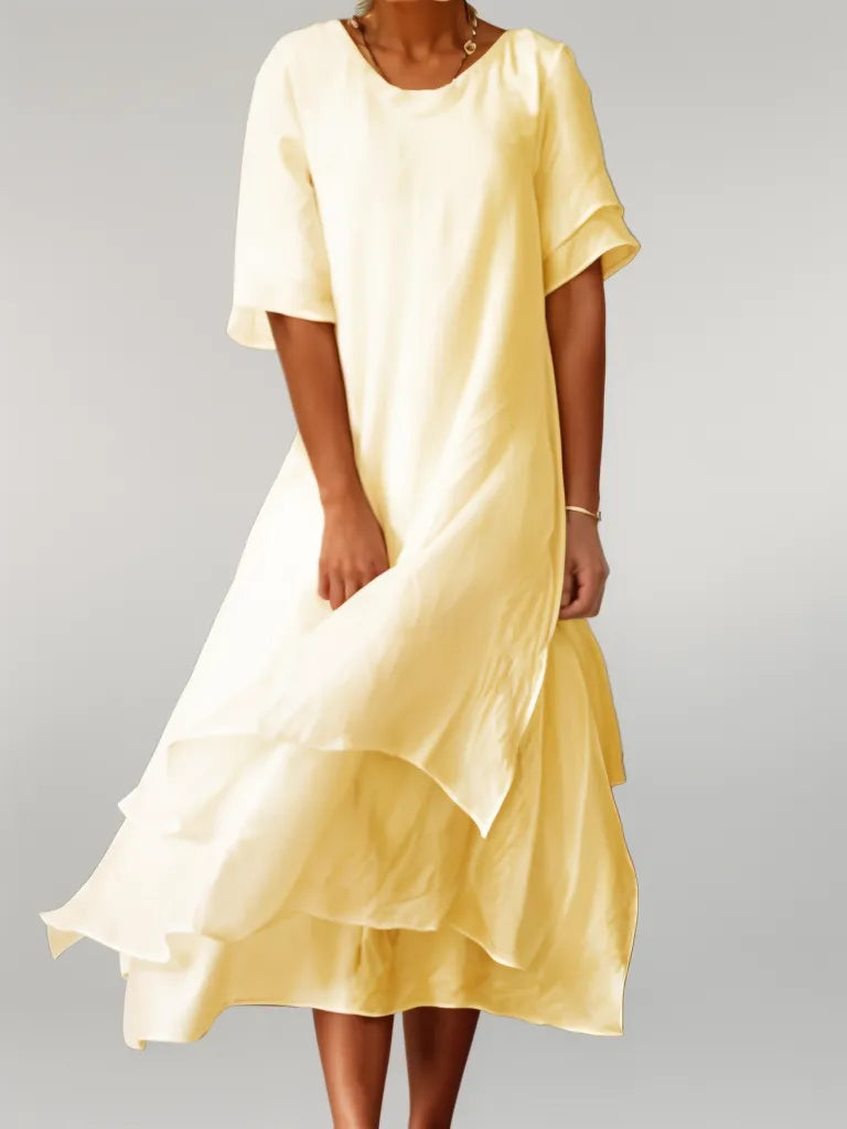 Zaria | Vestido Midi de Dobles Capas para Mujeres