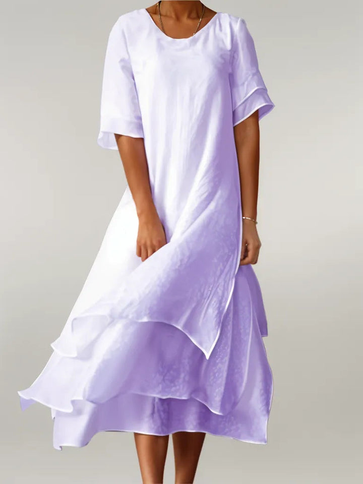 Zaria | Vestido Midi de Dobles Capas para Mujeres