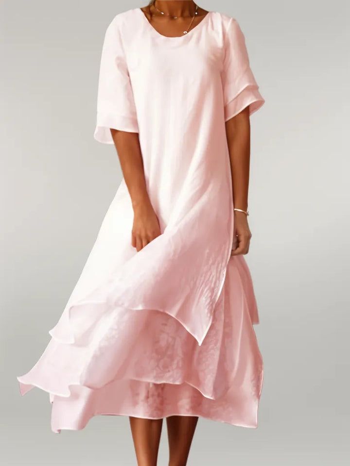 Zaria | Vestido Midi de Dobles Capas para Mujeres