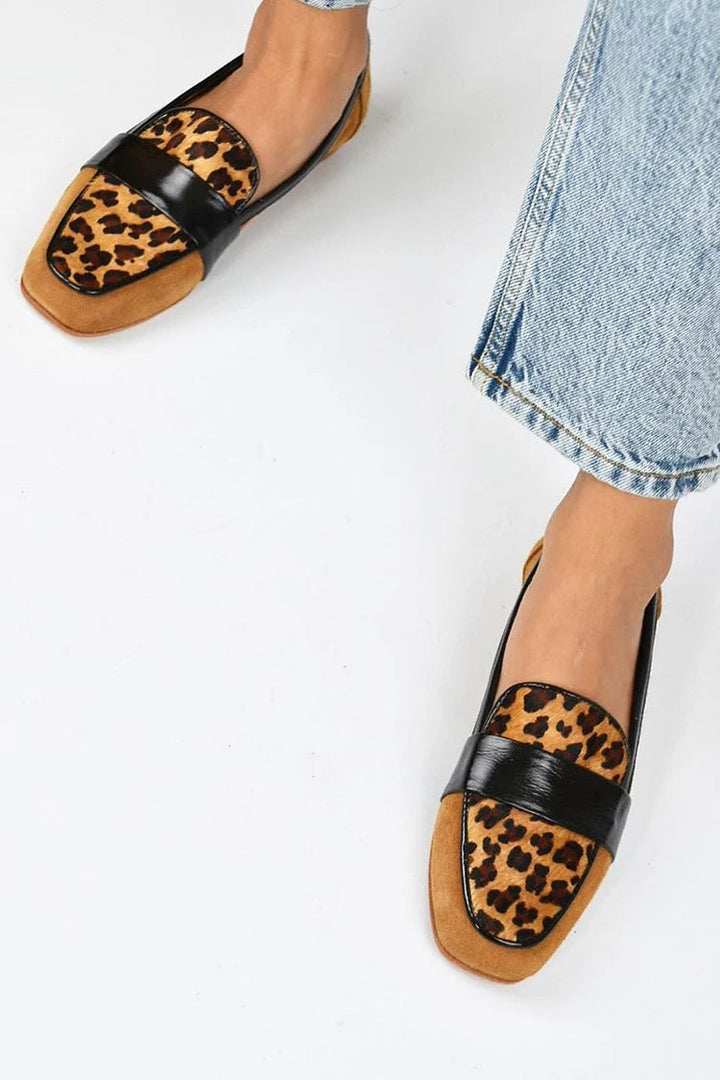 Belle™ | Mocasín Leopardo Marrón