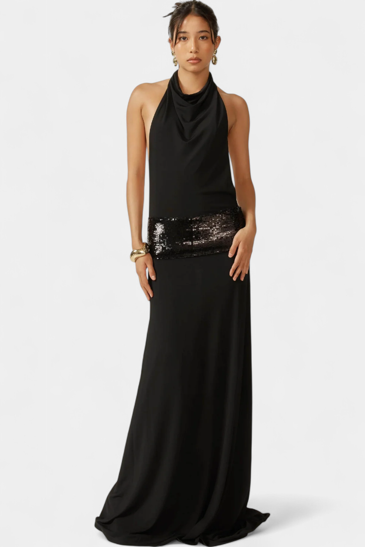 Georgia Vestido Halter Elegancia Lujo