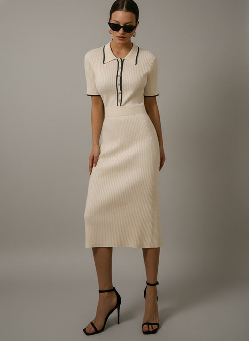 Marie | Vestido Midi de Punto para Mujeres