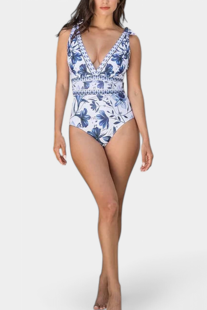 Ahria Conjunto de Traje de Baño de Una Pieza Floral