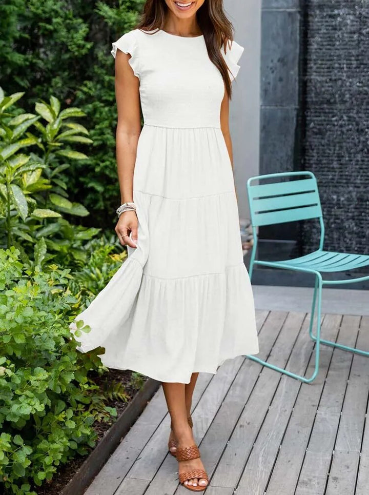 Jelena | Vestido Midi con Volantes para Mujeres