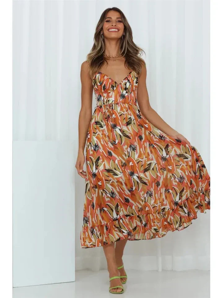 Ingrid | Vestido Midi Flowy de Verano para Mujeres