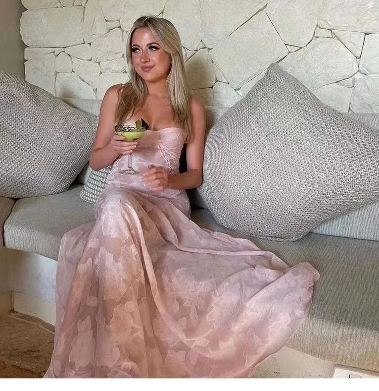 Vestido Maxi de Encaje – Vestido Elegante y Romántico para Mujeres