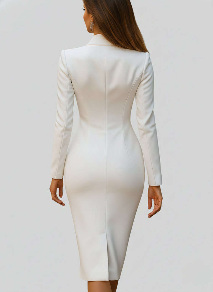 Jem | Vestido Midi de Cuello en V para Mujeres