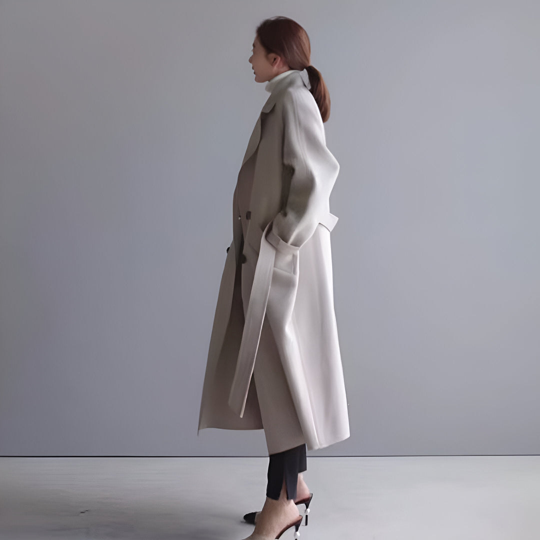 Grace Elegante Chaqueta con Cinturón Estructurado