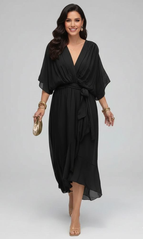 Hadley | Vestido Midi de Cóctel con Cintura Ajustable para Mujeres