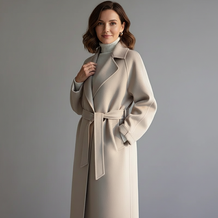 Grace Elegante Chaqueta con Cinturón Estructurado