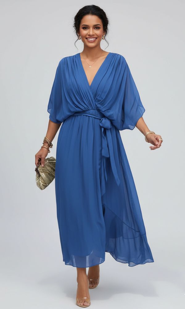 Hadley | Vestido Midi de Cóctel con Cintura Ajustable para Mujeres