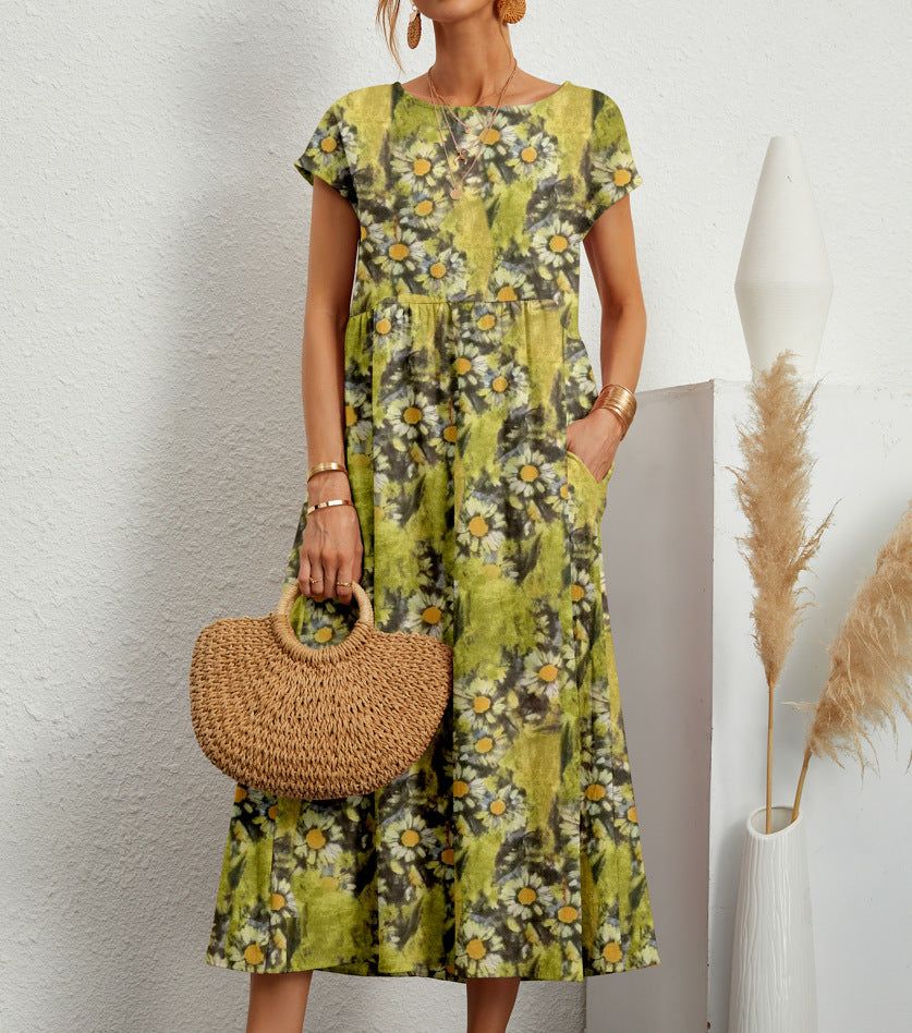 Anastazja | Vestido Midi de Manga Corta para Mujeres