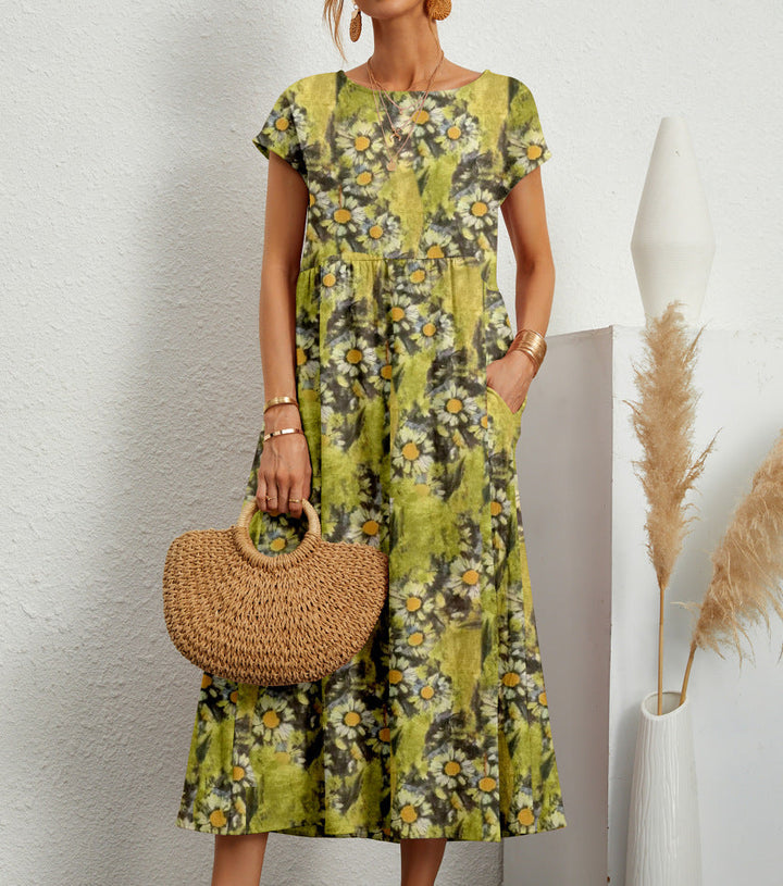 Anastazja | Vestido Midi de Manga Corta para Mujeres
