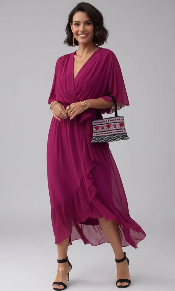 Hadley | Vestido Midi de Cóctel con Cintura Ajustable para Mujeres
