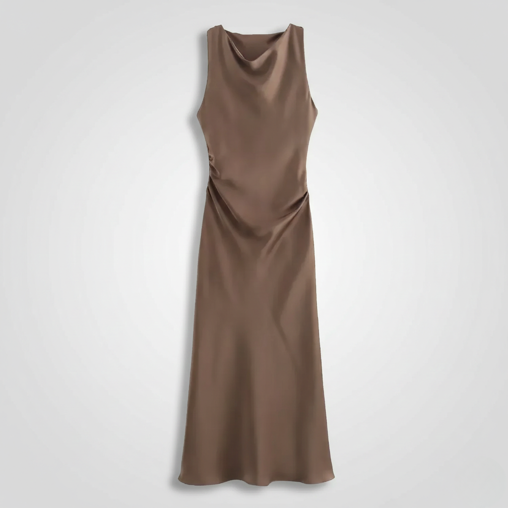 Karrie | Vestido Midi de Cóctel Sin Mangas para Mujeres