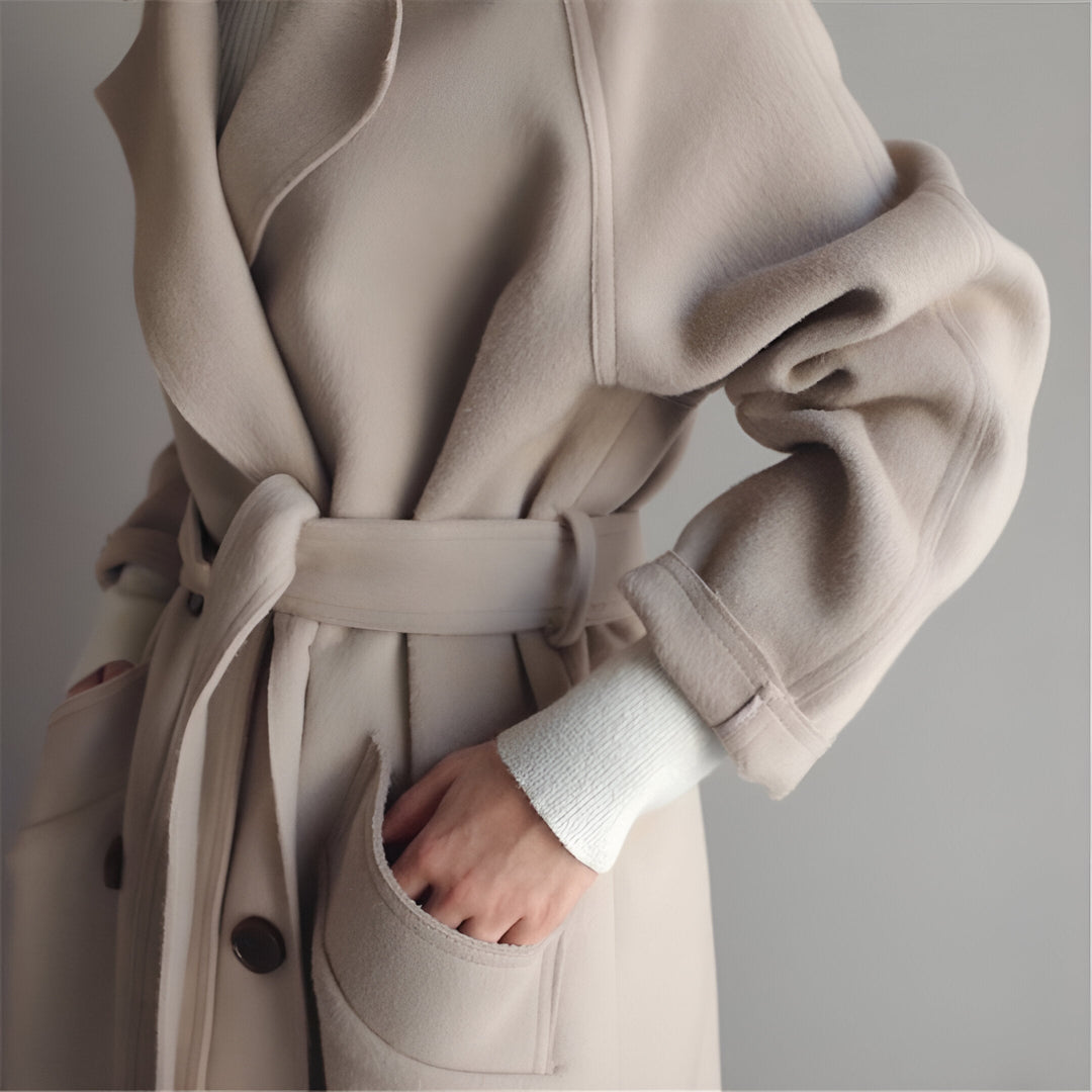 Grace Elegante Chaqueta con Cinturón Estructurado