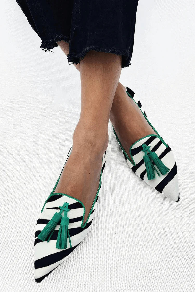 Riane™ | Mocasín de Leopardo Verde