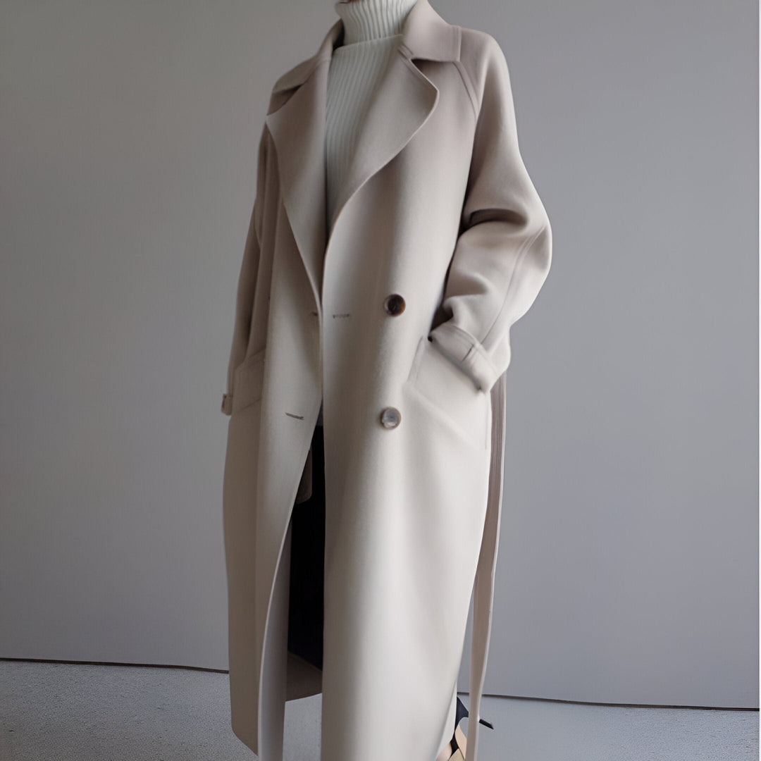 Grace Elegante Chaqueta con Cinturón Estructurado