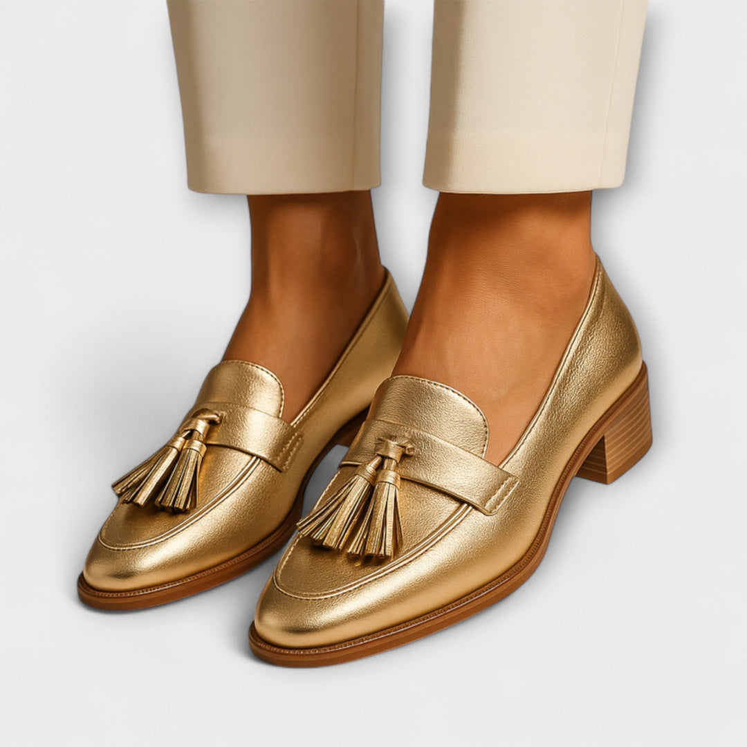 Céleste™ | Mocasines Dorados