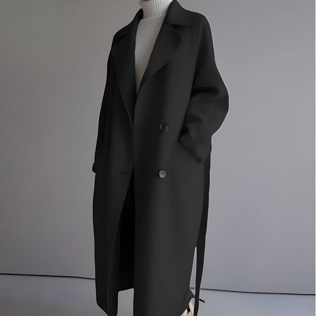 Grace Elegante Chaqueta con Cinturón Estructurado