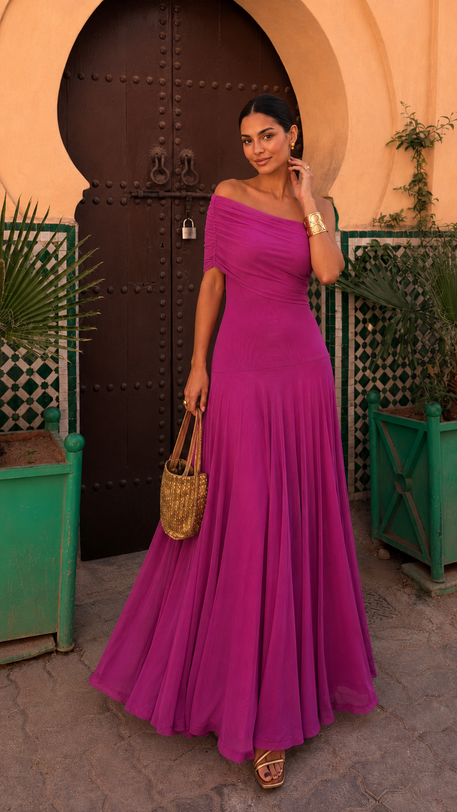 Vestido Toledo en fucsia