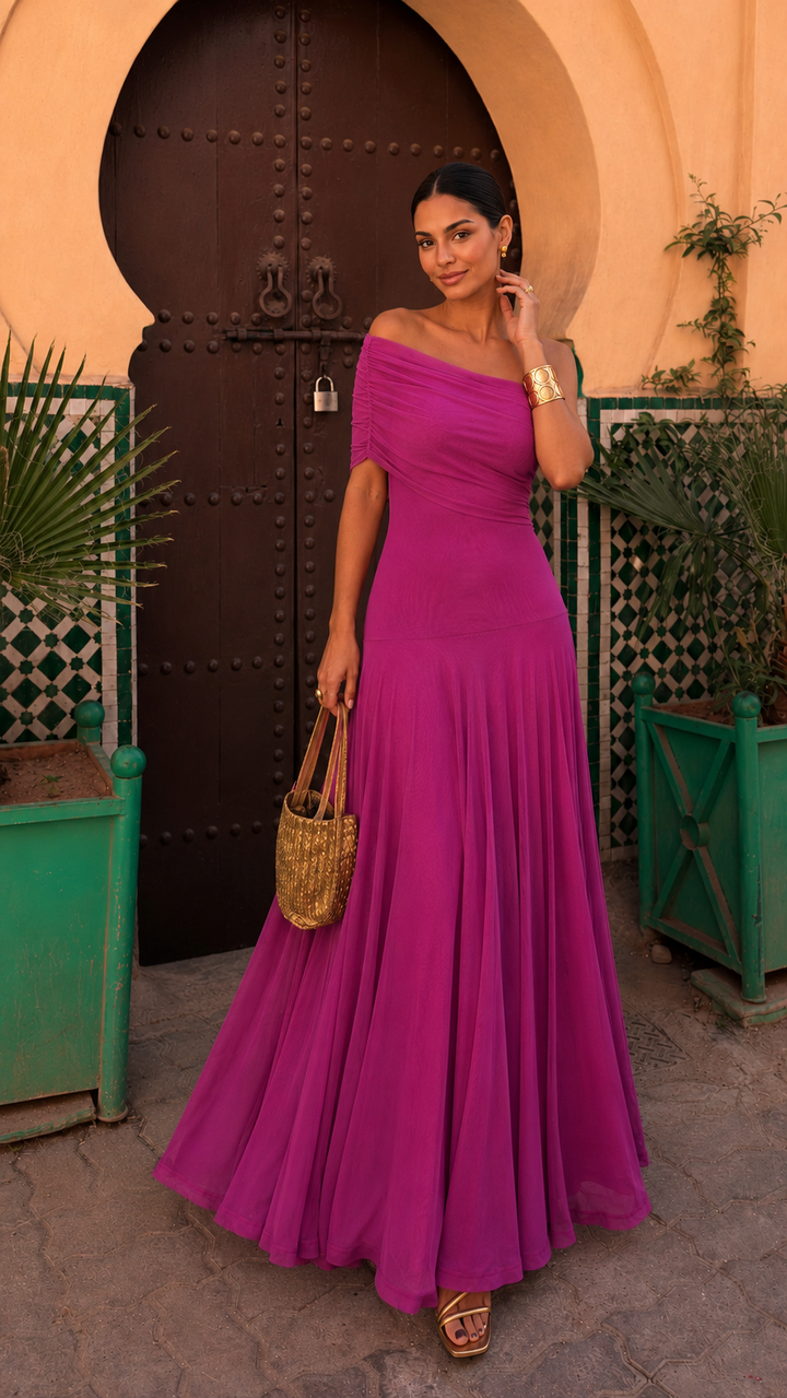 Vestido Toledo en fucsia