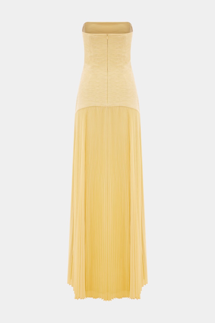 Deia Vestido Maxi de Malla con Mangas Acampanadas