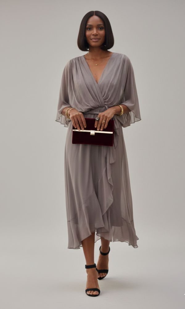 Hadley | Vestido Midi de Cóctel con Cintura Ajustable para Mujeres