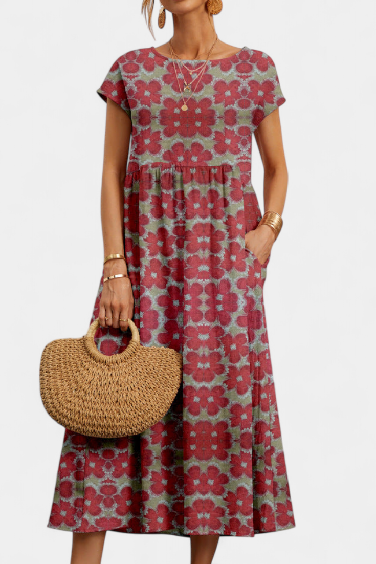 Yuridia Vestido Floral Chic con Silueta Fluida