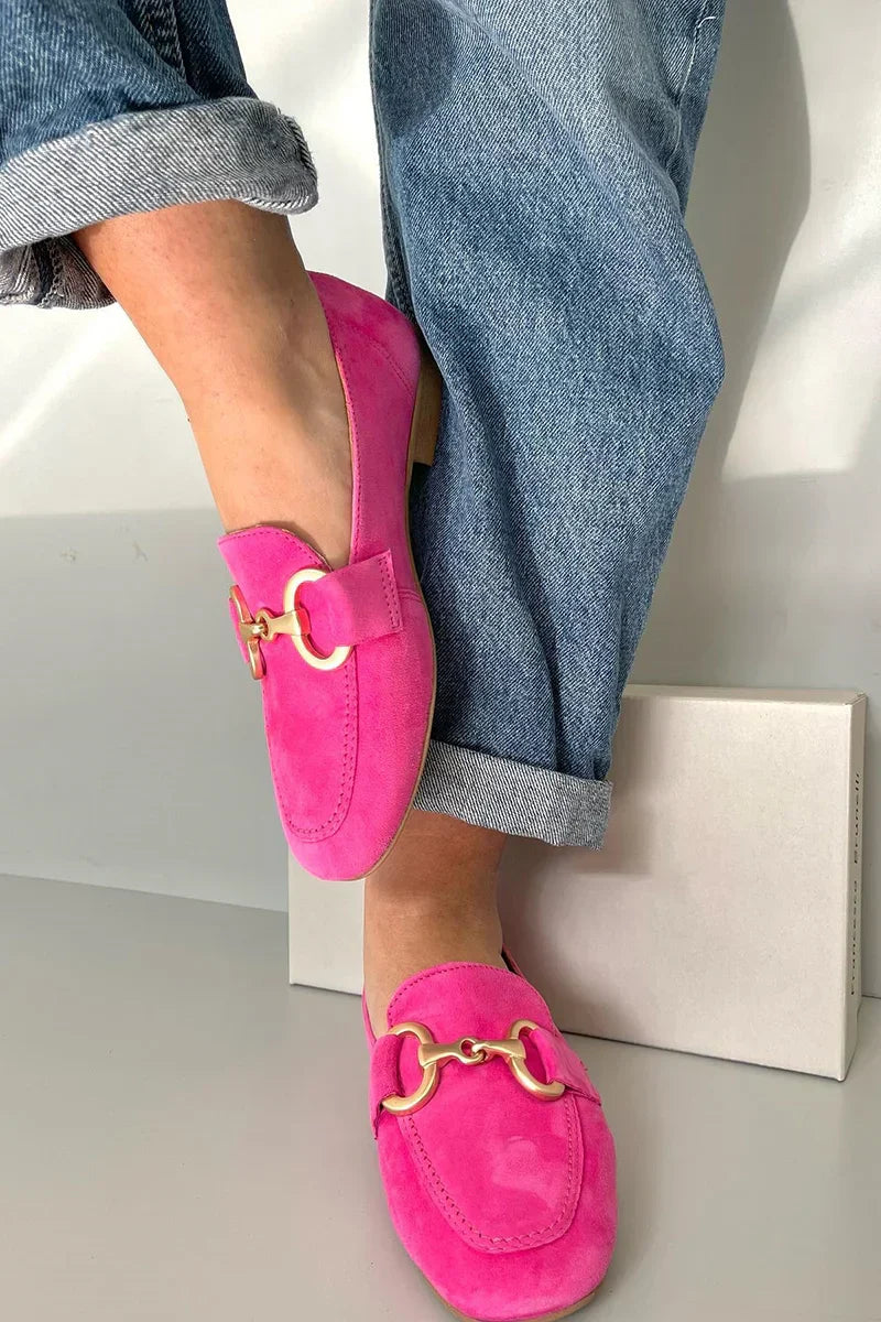 Hélene™ | Mocasines rosas de ante