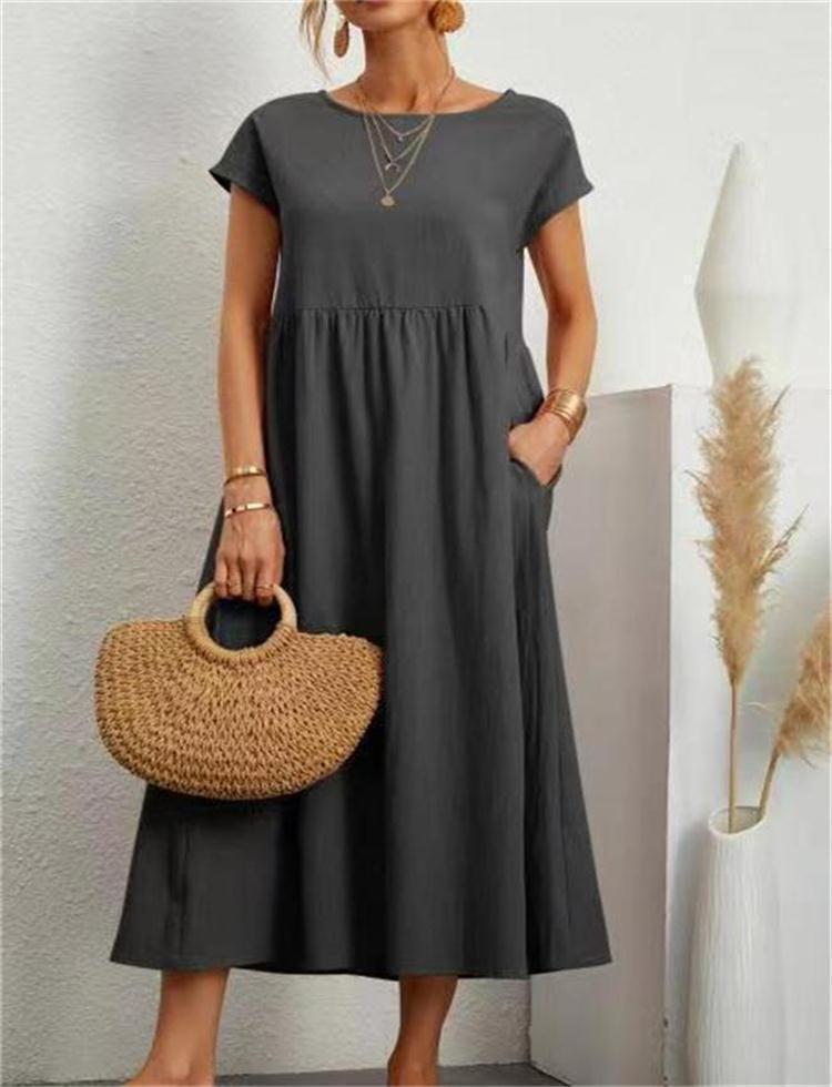 Esmeralda | Vestido Midi de Manga Corta para Mujeres