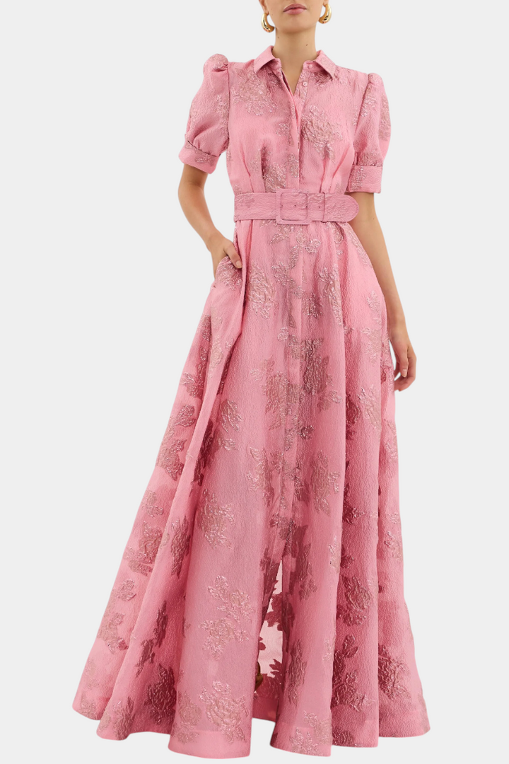 Celestine Vestido Maxi con Manga Abullonada