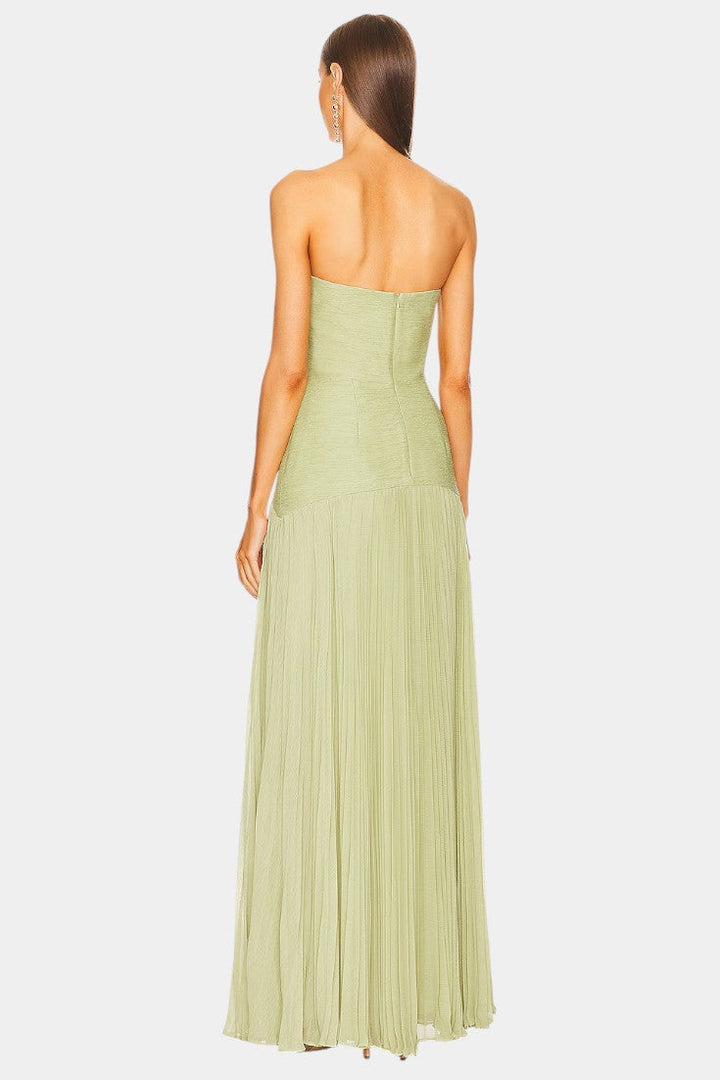 Deia Vestido Maxi de Malla con Mangas Acampanadas