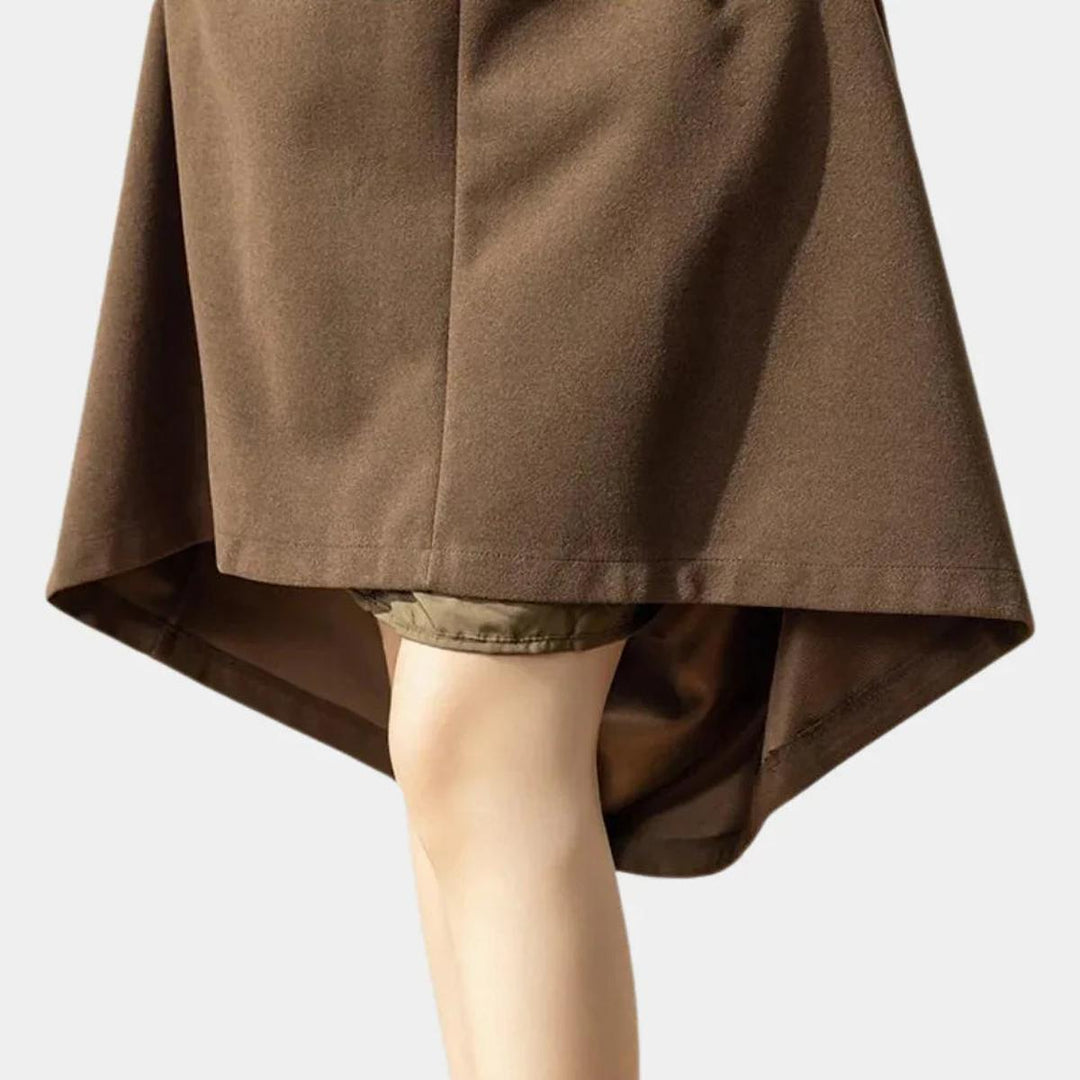 Falda de Lana Stretch A-Line hasta el Tobillo para Mujer