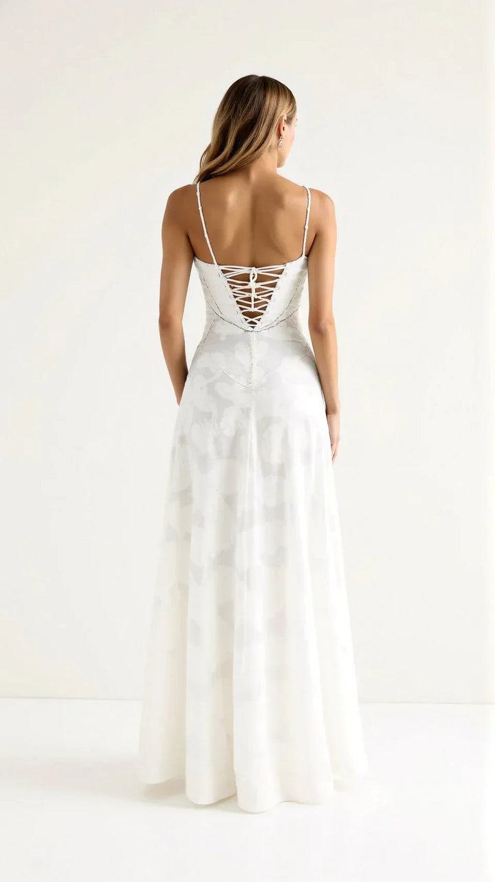 Vestido Maxi de Invitada de Boda Annabelle con Encaje