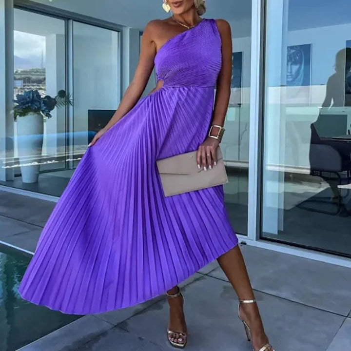 Vestido de Elegancia Asimétrica – Diseño Chic de Un Solo Hombro