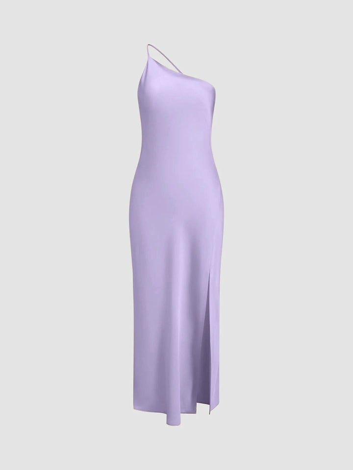 Vestido Maxi de Invitada de Boda de Satén con Espalda Abierta