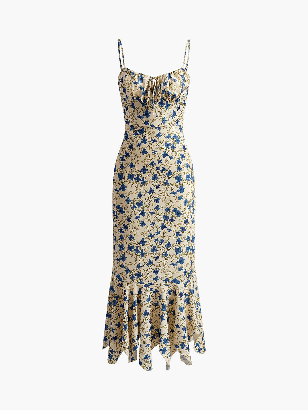 Vestido Maxi de Tirantes Espagueti Floral para Noches de Verano