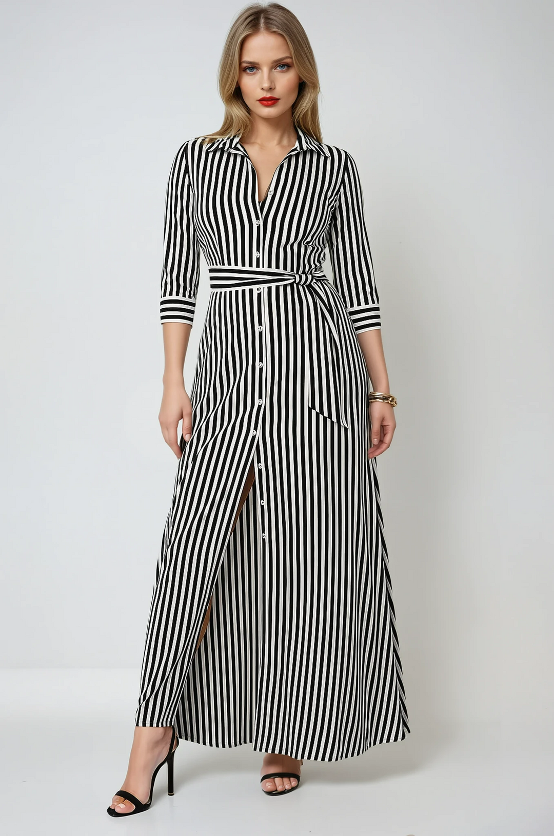 Vestido Maxi de Blusa Casual para Trabajo