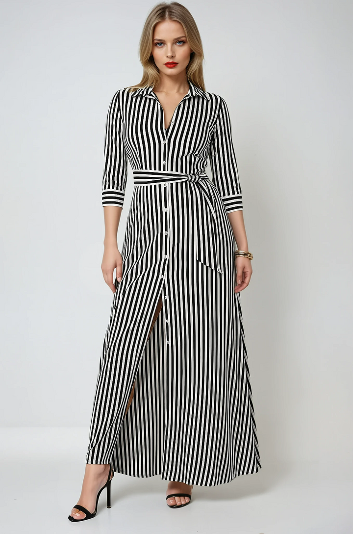 Vestido Maxi de Blusa Casual para Trabajo