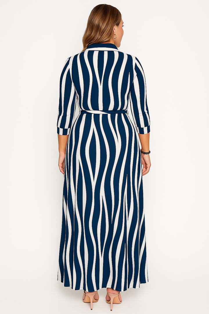 Vestido Maxi de Blusa Casual para Trabajo