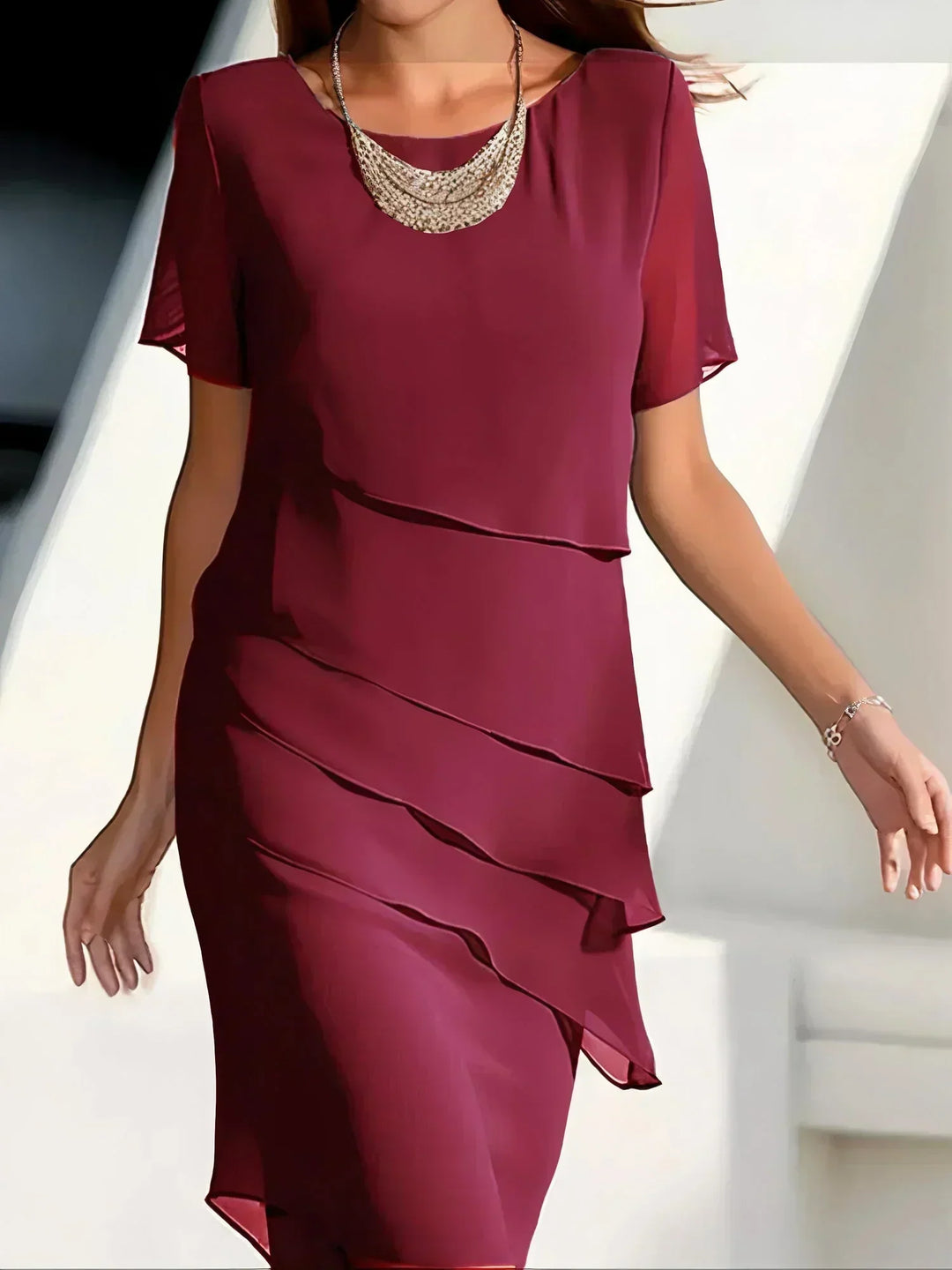 Tihana | Vestido Midi Capa para Mujeres