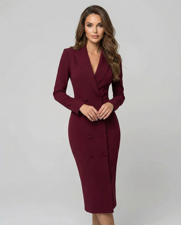 Vestido Blazer Negro Chic – Diseño Minimalista Ajustado para una Sofisticación Moderna