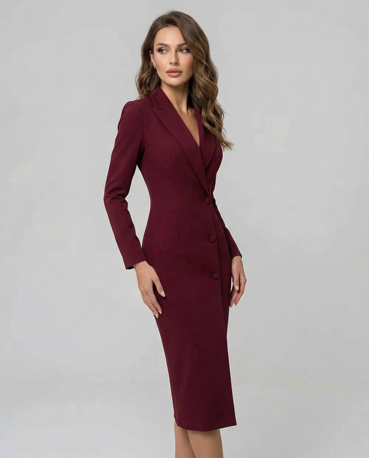 Vestido Blazer Negro Chic – Diseño Minimalista Ajustado para una Sofisticación Moderna