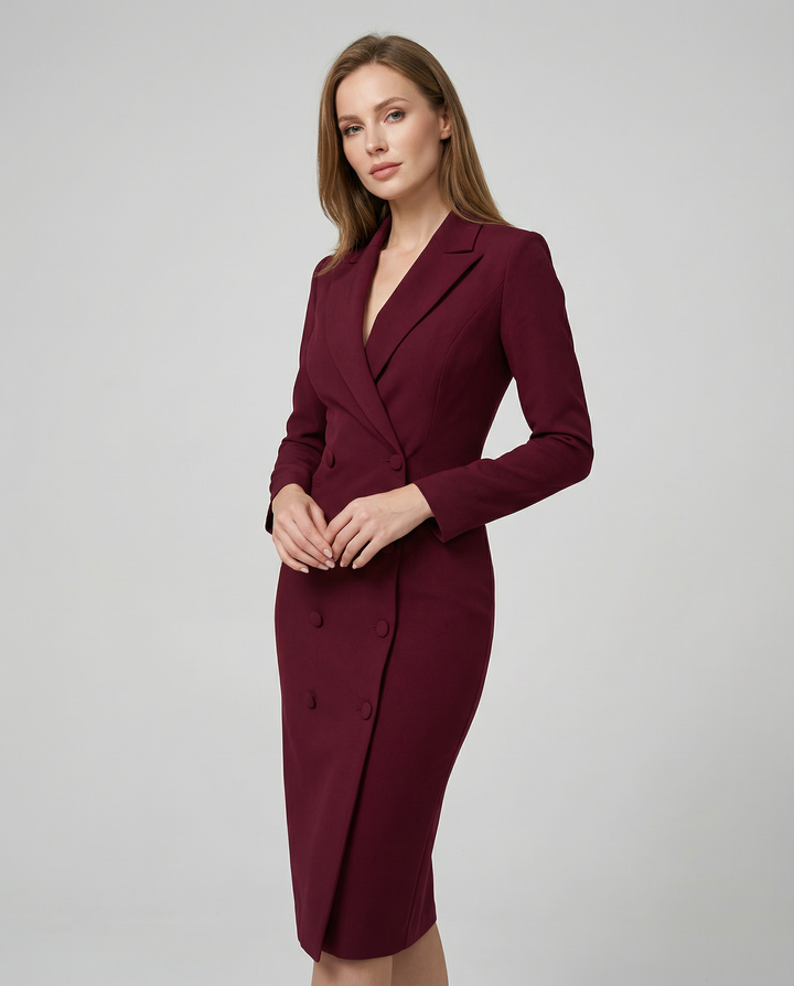 Vestido Blazer Negro Chic – Diseño Minimalista Ajustado para una Sofisticación Moderna