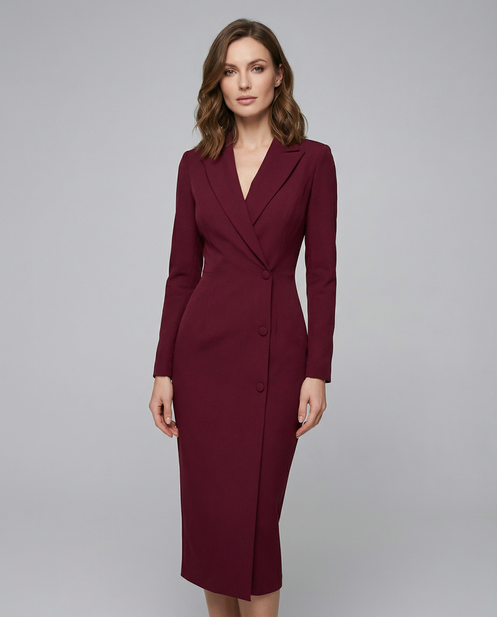 Vestido Blazer Negro Chic – Diseño Minimalista Ajustado para una Sofisticación Moderna