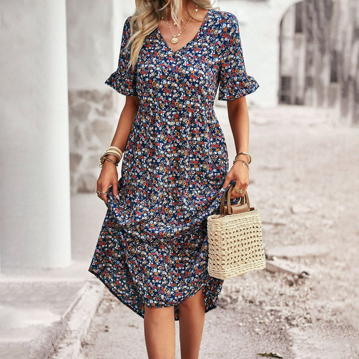 Emanuela | Vestido Midi Floral de Verano para Mujeres