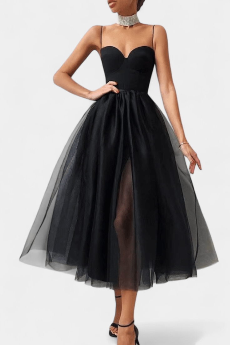 Widya Vestido Maxi de Tul Elegante