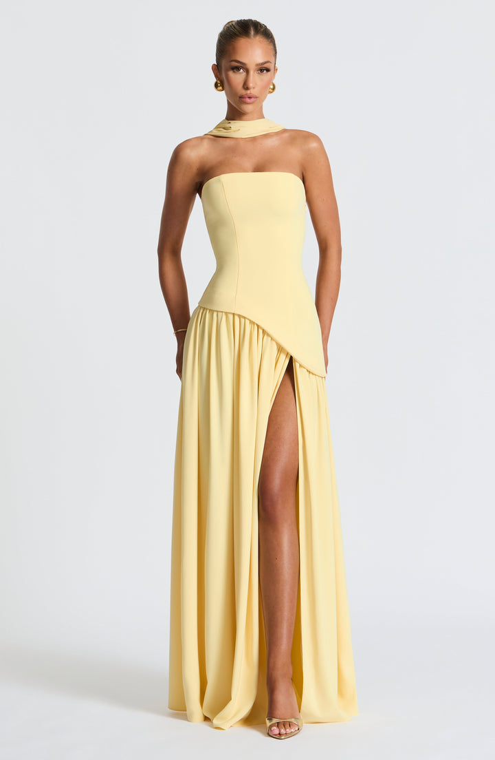 Vestido Maxi Sin Tirantes Tessa